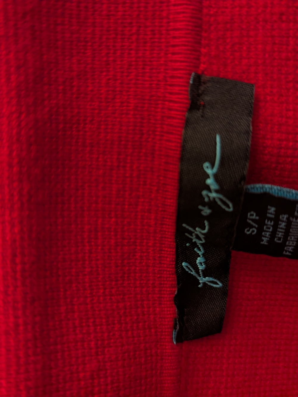 Faith & Zoe Red Button-Front Sweater Cardigan - Picture 4 of 5